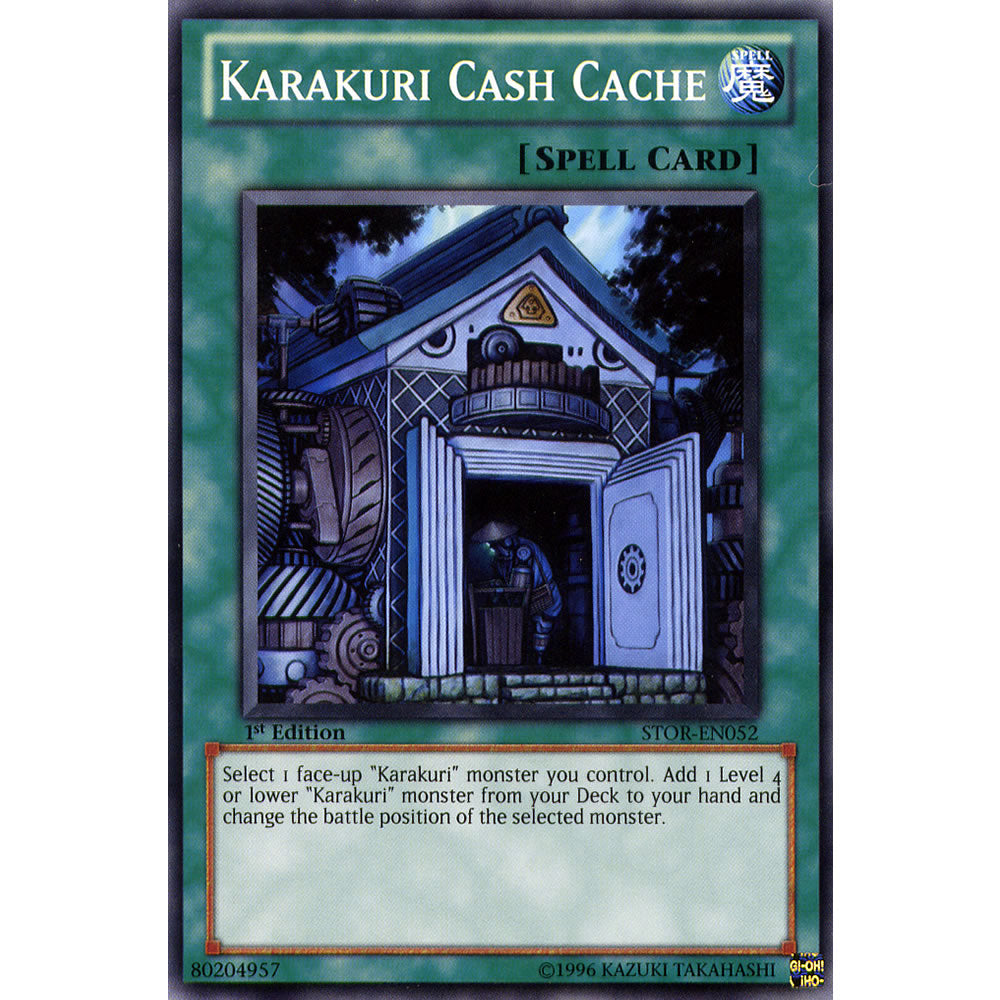 Karakuri Cash Cache STOR-EN052 Yu-Gi-Oh! Card from the Storm of Ragnarok Set