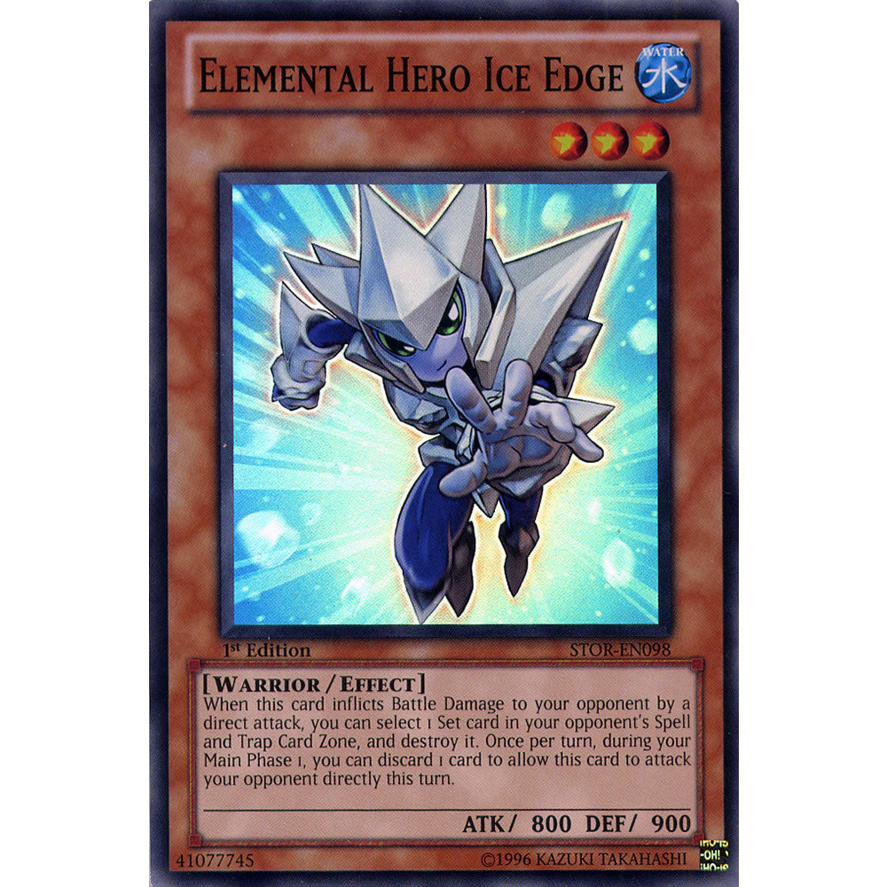 Elemental Hero Ice Edge STOR-EN098 Yu-Gi-Oh! Card from the Storm of Ragnarok Set