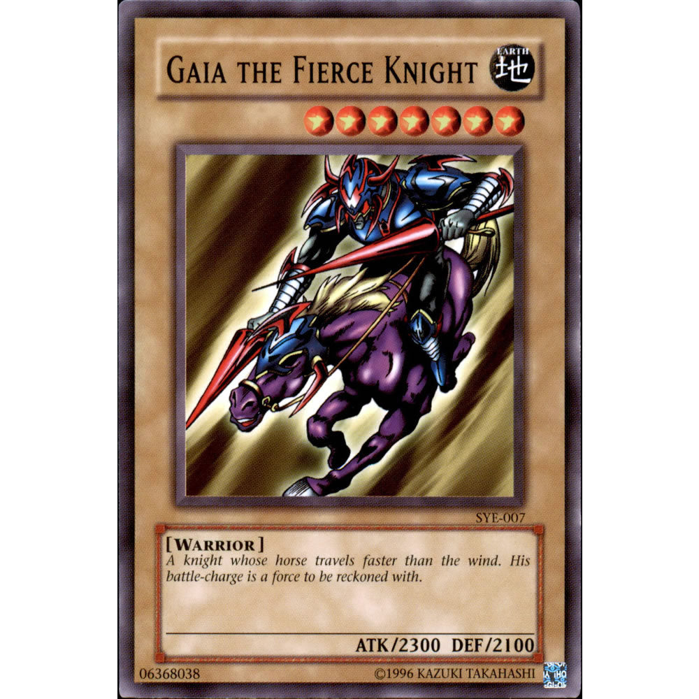 Gaia the Fierce Knight SYE-007 Yu-Gi-Oh! Card from the Yugi Evolution Set