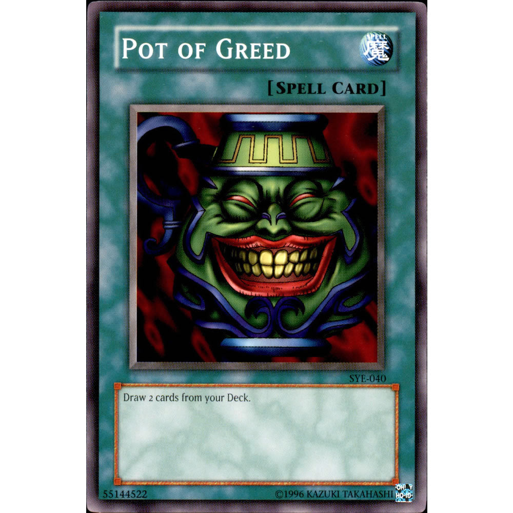 Pot of Greed SYE-040 Yu-Gi-Oh! Card from the Yugi Evolution Set