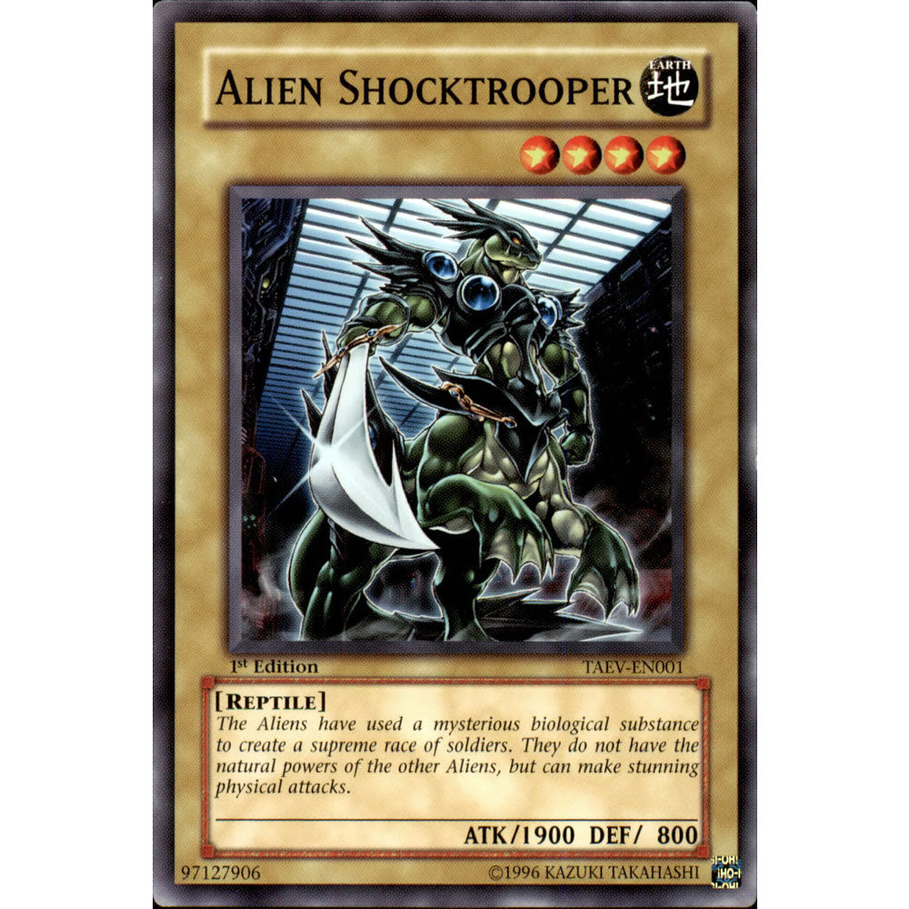 Alien Shocktrooper TAEV-EN001 Yu-Gi-Oh! Card from the Tactical Evolution Set
