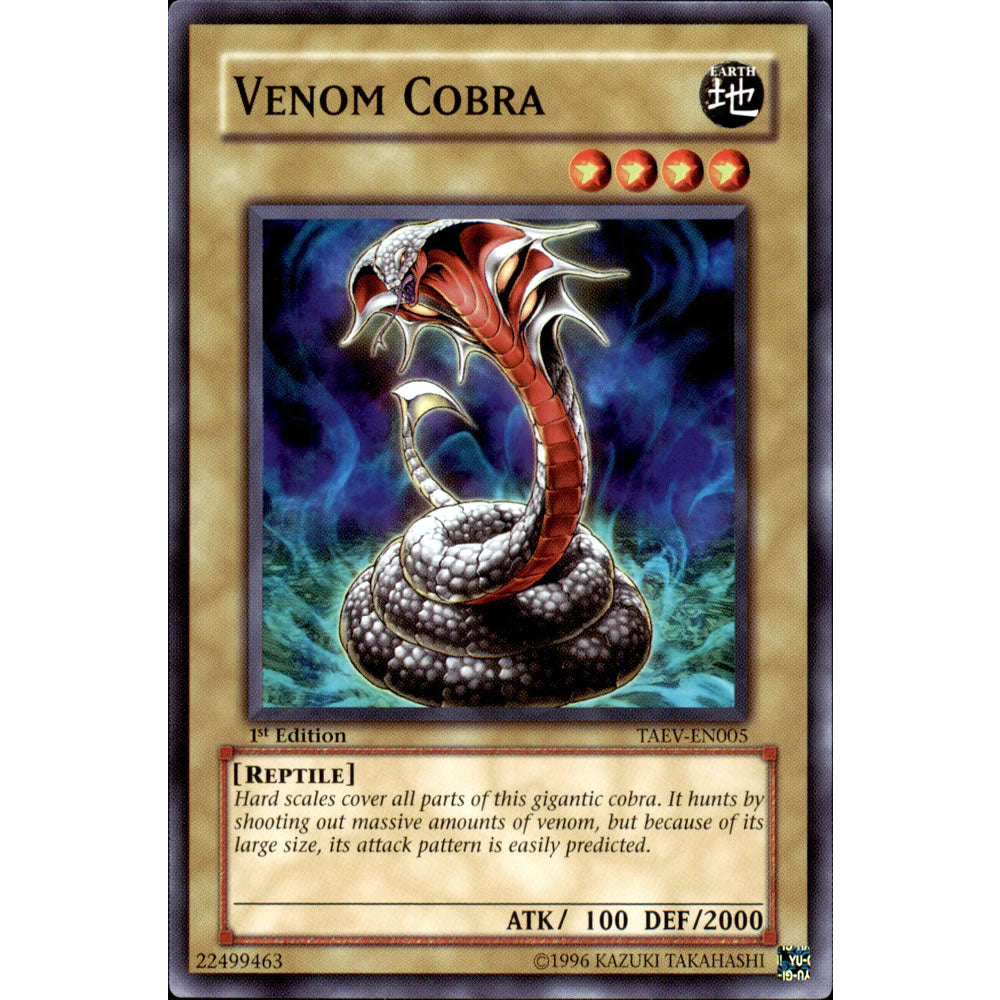 Venom Cobra TAEV-EN005 Yu-Gi-Oh! Card from the Tactical Evolution Set