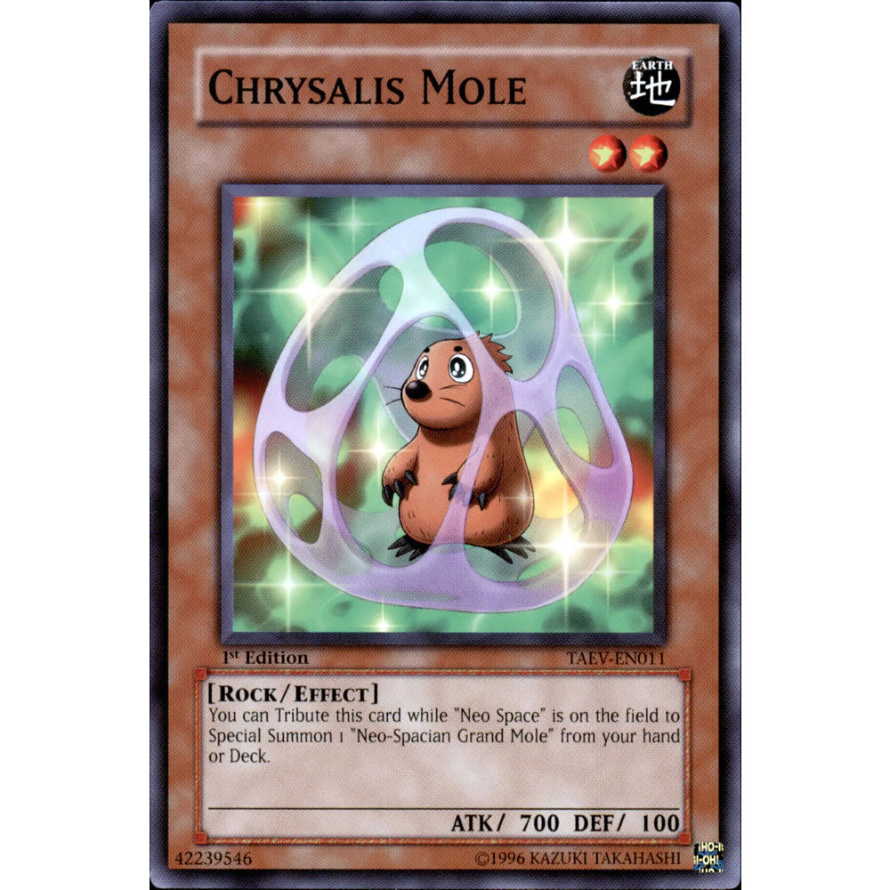 Chrysalis Mole TAEV-EN011 Yu-Gi-Oh! Card from the Tactical Evolution Set
