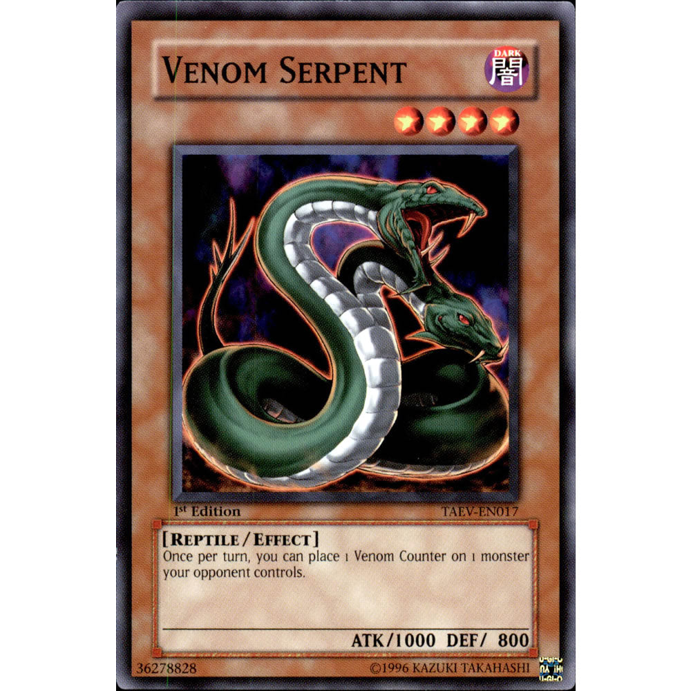 Venom Serpent TAEV-EN017 Yu-Gi-Oh! Card from the Tactical Evolution Set