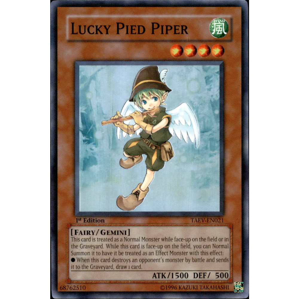 Lucky Pied Piper TAEV-EN021 Yu-Gi-Oh! Card from the Tactical Evolution Set