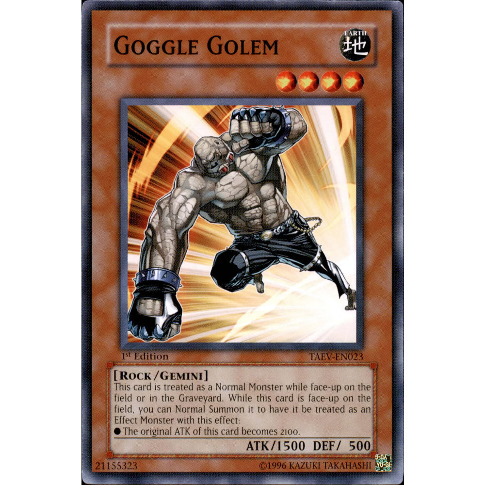 Goggle Golem TAEV-EN023 Yu-Gi-Oh! Card from the Tactical Evolution Set