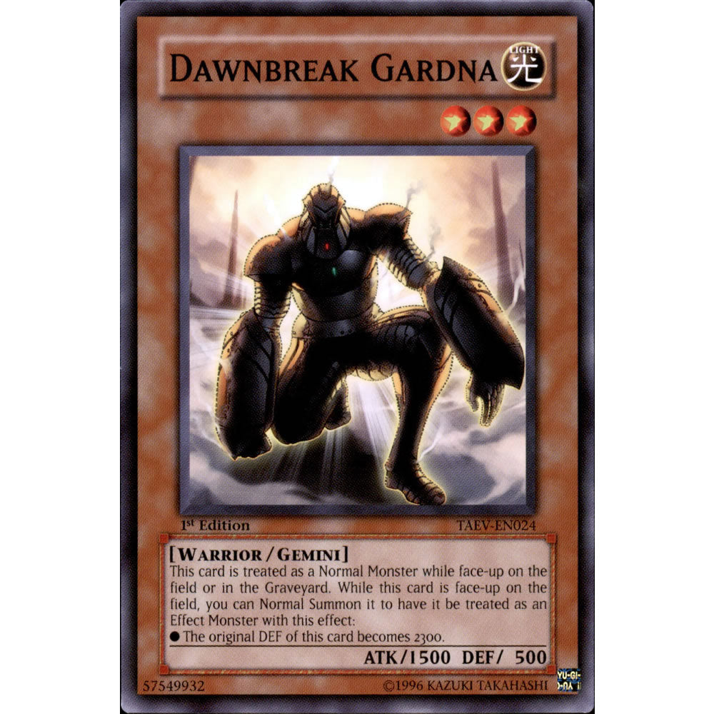 Dawnbreak Gardna TAEV-EN024 Yu-Gi-Oh! Card from the Tactical Evolution Set