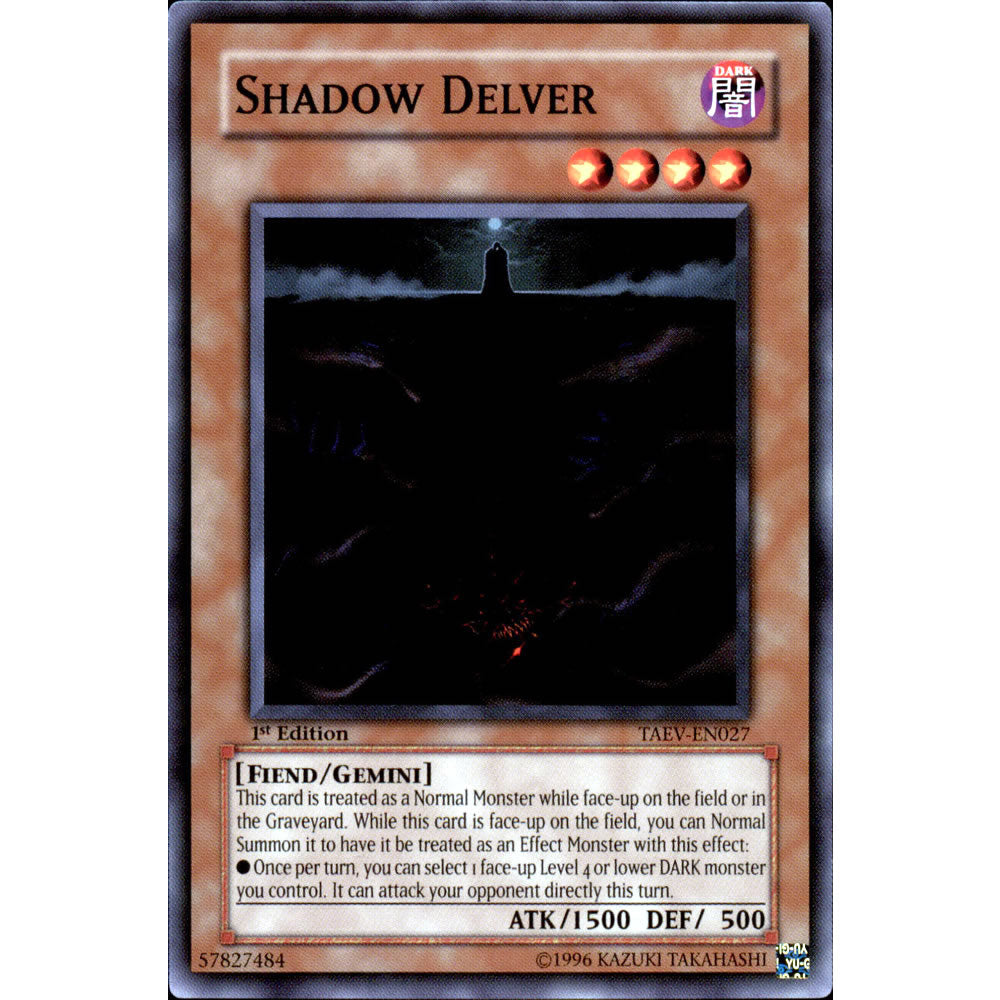 Shadow Delver TAEV-EN027 Yu-Gi-Oh! Card from the Tactical Evolution Set