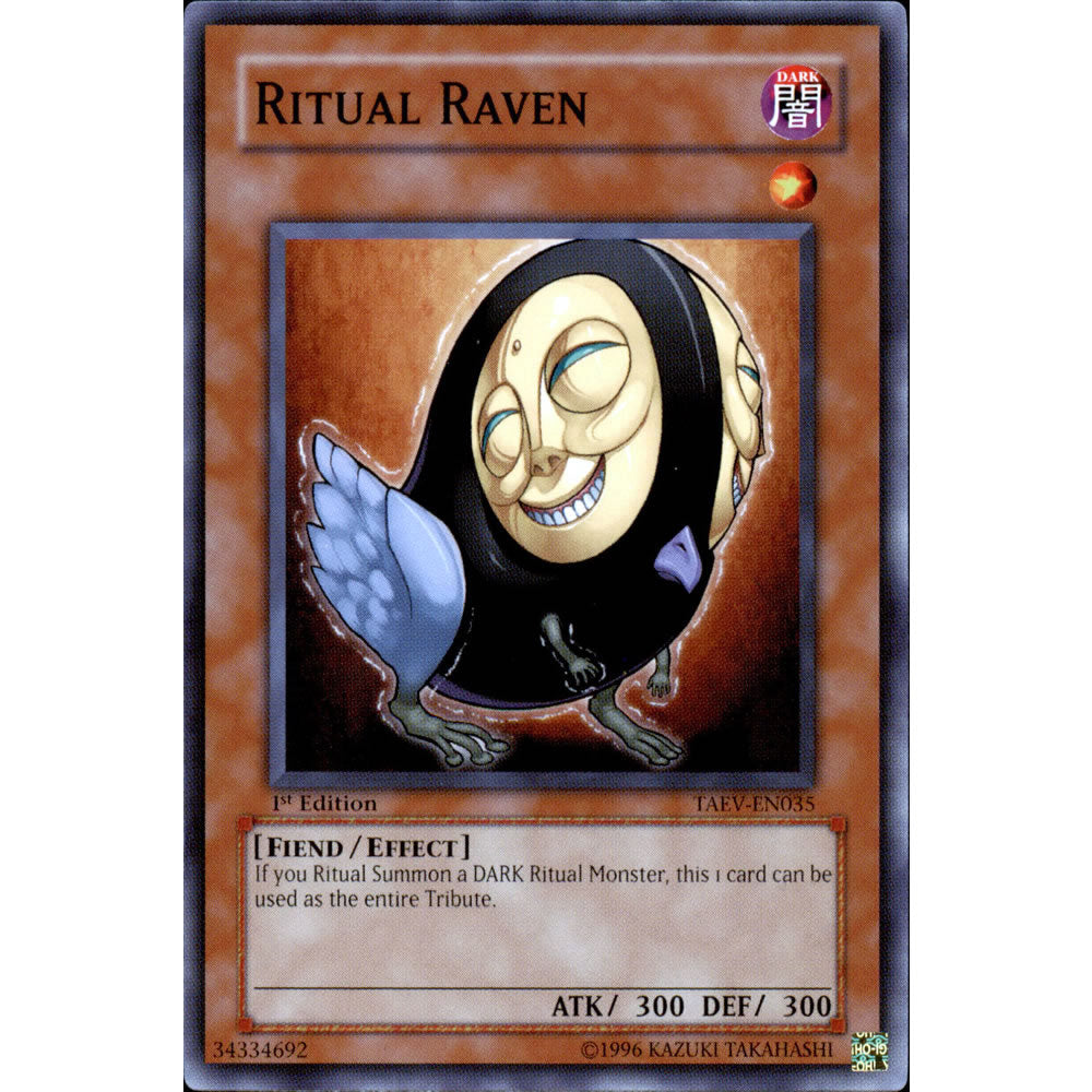 Ritual Raven TAEV-EN035 Yu-Gi-Oh! Card from the Tactical Evolution Set