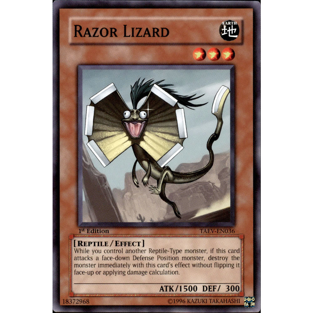 Razor Lizard TAEV-EN036 Yu-Gi-Oh! Card from the Tactical Evolution Set