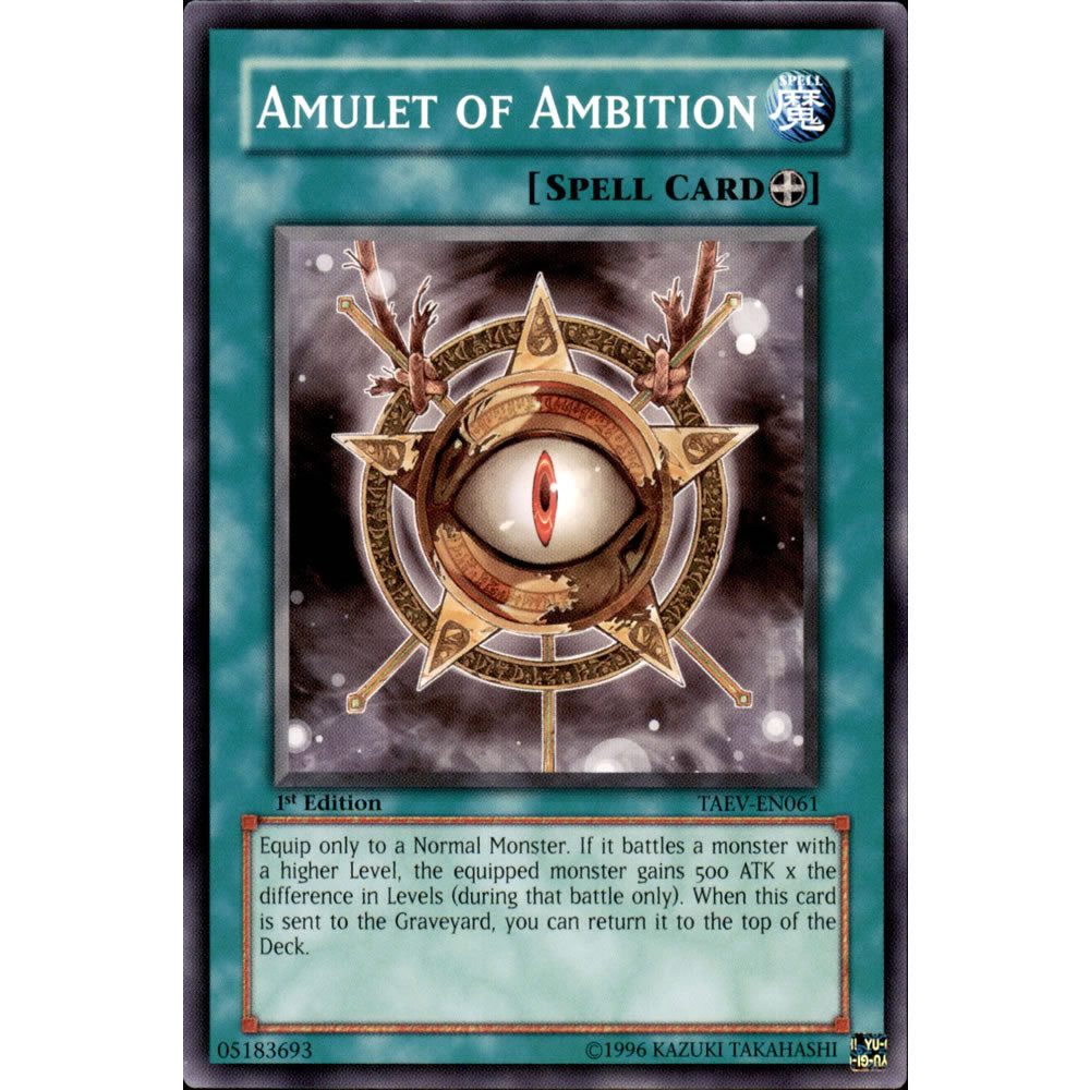 Amulet of Ambition TAEV-EN061 Yu-Gi-Oh! Card from the Tactical Evolution Set