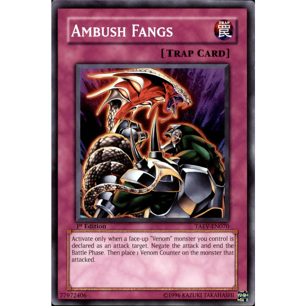 Ambush Fangs TAEV-EN070 Yu-Gi-Oh! Card from the Tactical Evolution Set