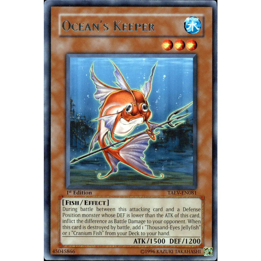 Ocean's Keeper TAEV-EN081 Yu-Gi-Oh! Card from the Tactical Evolution Set
