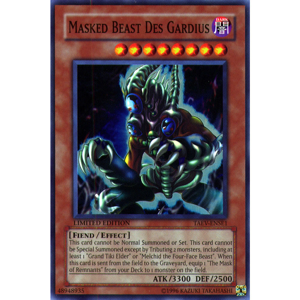 Masked Beast Des Gardius TAEV-ENSE1 Yu-Gi-Oh! Card from the Tactical Evolution Special Edition Set
