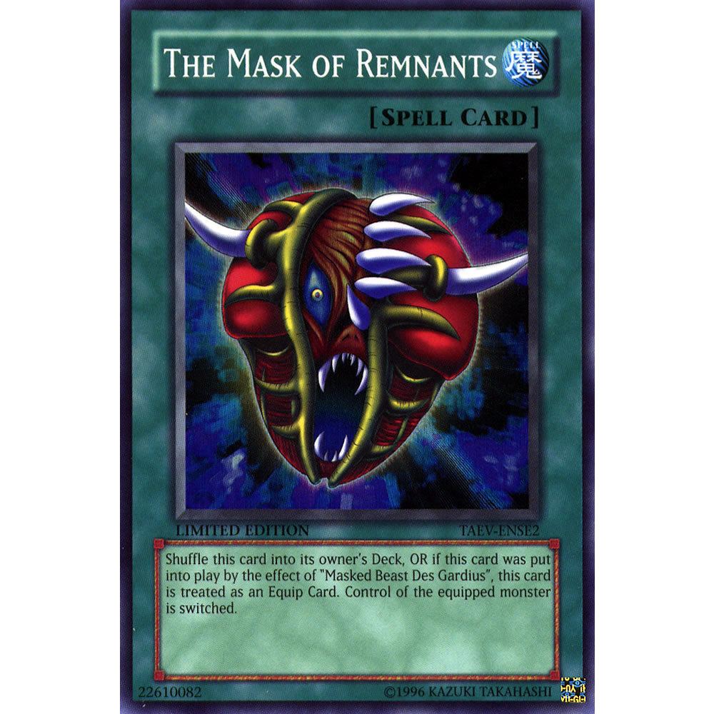 The Mask of Remnants TAEV-ENSE2 Yu-Gi-Oh! Card from the Tactical Evolution Special Edition Set