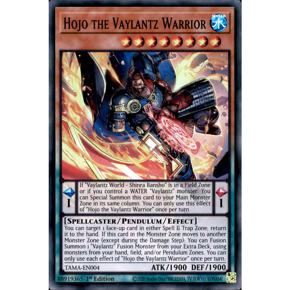 Hojo the Vaylantz Warrior TAMA-EN004 Yu-Gi-Oh! Card from the Tactical Masters Set