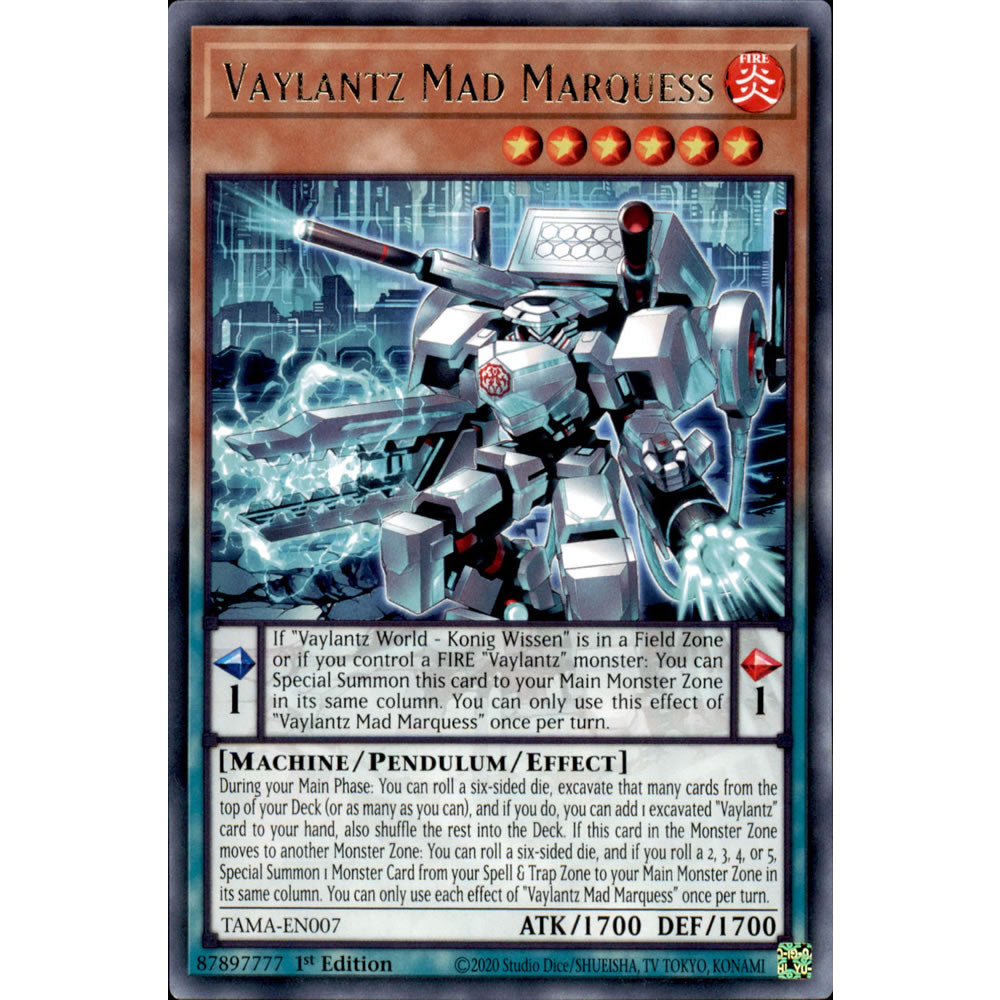 Vaylantz Mad Marquess TAMA-EN007 Yu-Gi-Oh! Card from the Tactical Masters Set