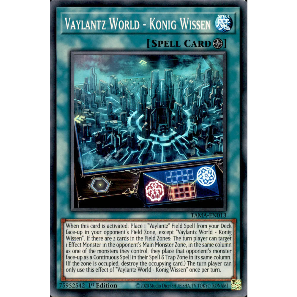 Vaylantz World - Konig Wissen TAMA-EN013 Yu-Gi-Oh! Card from the Tactical Masters Set