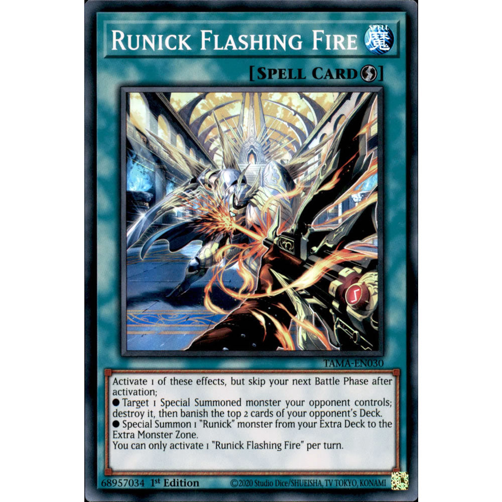 Runick Flashing Fire TAMA-EN030 Yu-Gi-Oh! Card from the Tactical Masters Set