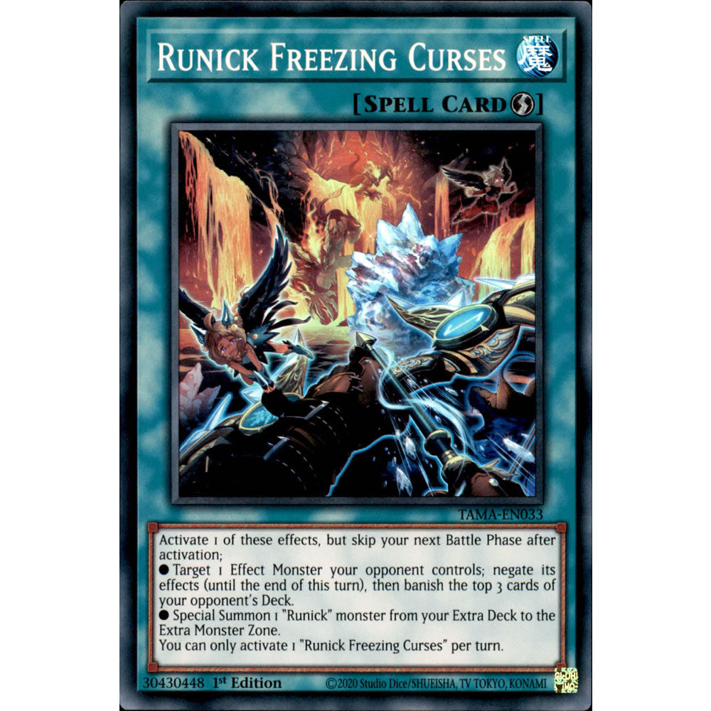 Runick Freezing Curses TAMA-EN033 Yu-Gi-Oh! Card from the Tactical Masters Set