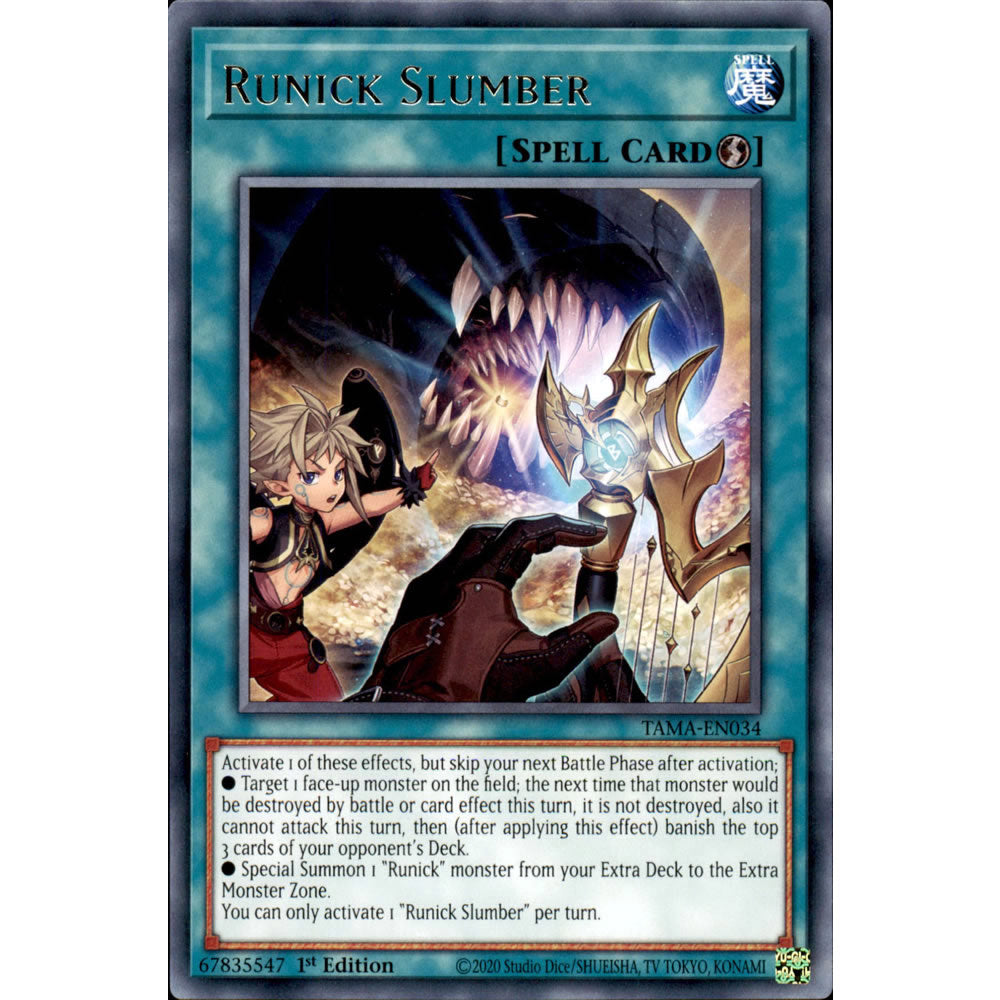 Runick Slumber TAMA-EN034 Yu-Gi-Oh! Card from the Tactical Masters Set