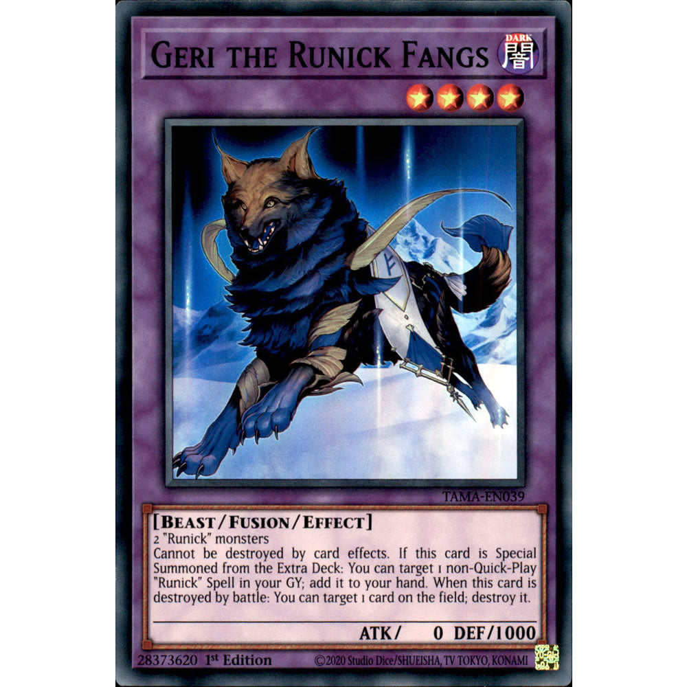 Geri the Runick Fangs TAMA-EN039 Yu-Gi-Oh! Card from the Tactical Masters Set