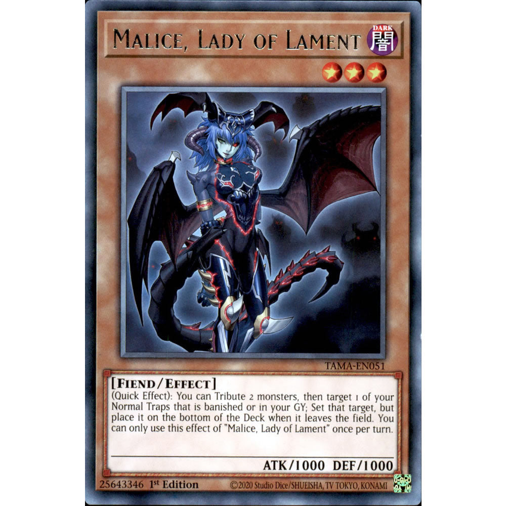 Malice, Lady of Lament TAMA-EN051 Yu-Gi-Oh! Card from the Tactical Masters Set