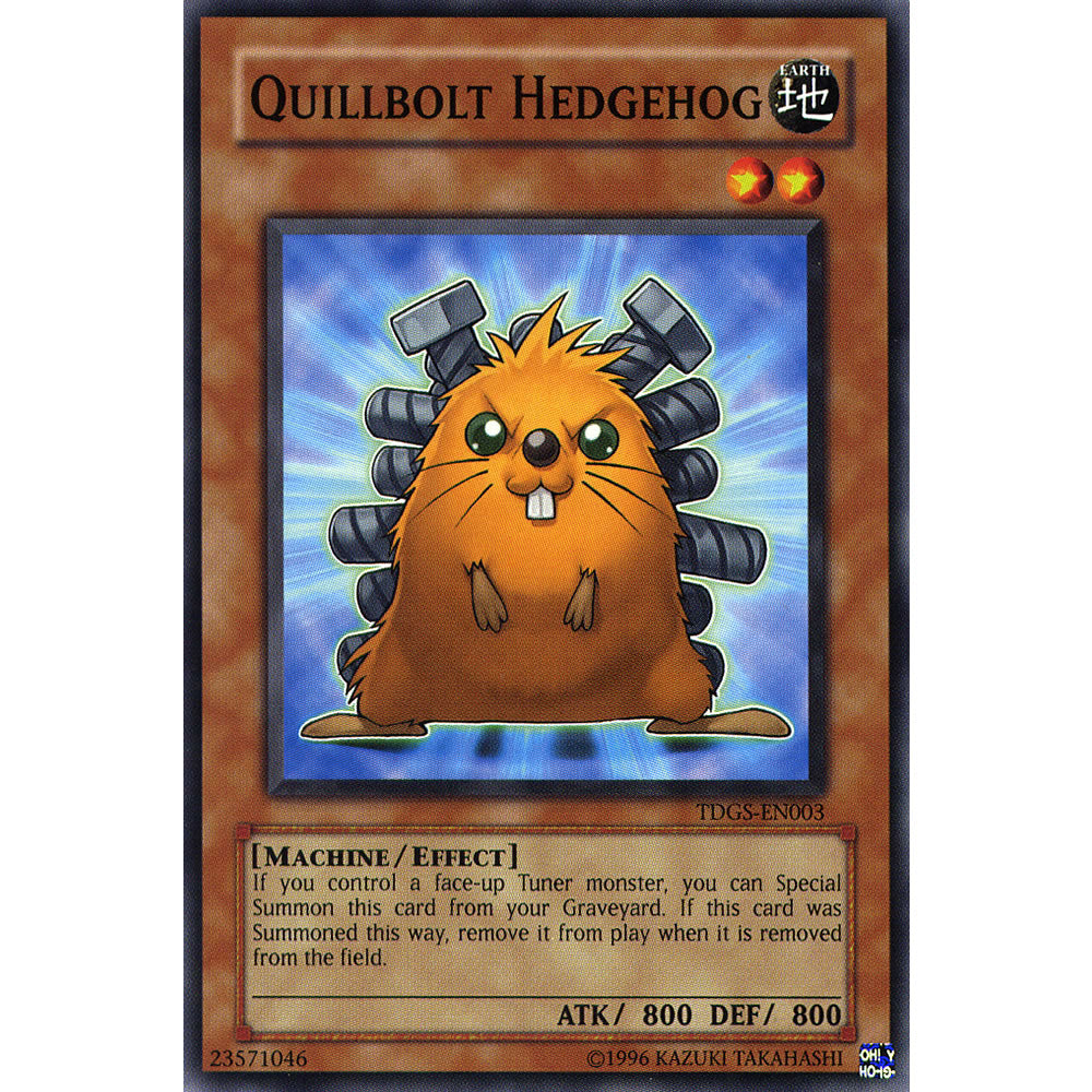 Quillbolt Hedgehog TDGS-EN003 Yu-Gi-Oh! Card from the The Duelist Genesis Set