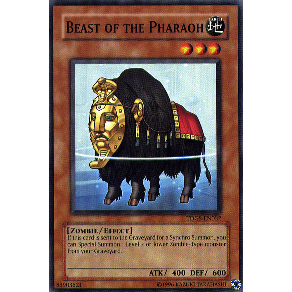 Beast of the Pharaoh TDGS-EN032 Yu-Gi-Oh! Card from the The Duelist Genesis Set