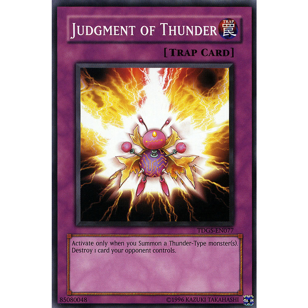 Judgment of Thunder TDGS-EN077 Yu-Gi-Oh! Card from the The Duelist Genesis Set