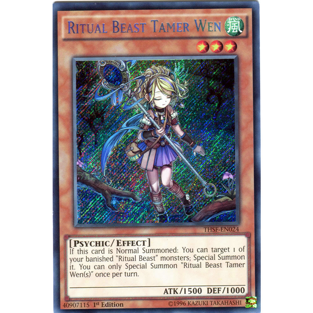 Ritual Beast Tamer Wen THSF-EN024 Yu-Gi-Oh! Card from the The Secret Forces  Set