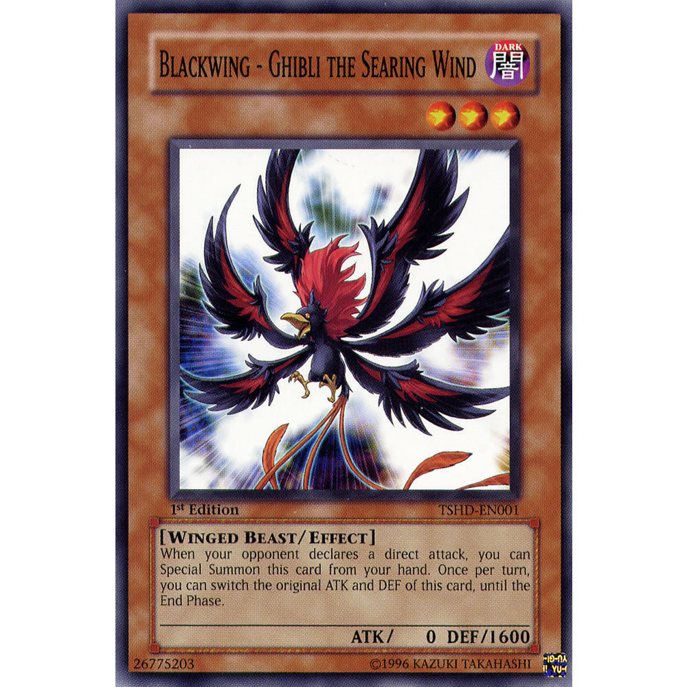 Blackwing - Ghibli The Searing Wind TSHD-EN001 Yu-Gi-Oh! Card from the The Shining Darkness Set