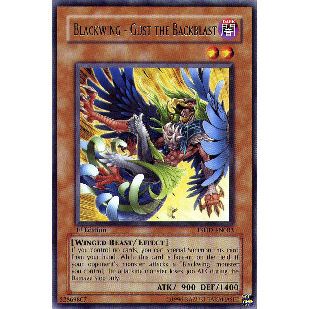 Blackwing - Gust The Backblast TSHD-EN002 Yu-Gi-Oh! Card from the The Shining Darkness Set