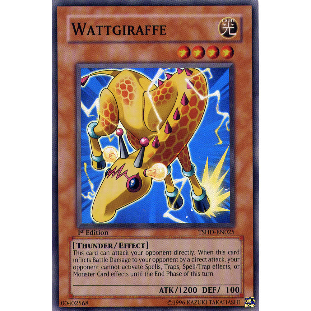 Wattgiraffe TSHD-EN025 Yu-Gi-Oh! Card from the The Shining Darkness Set