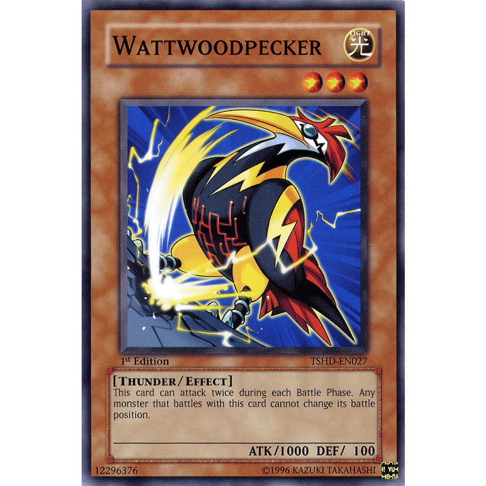 Wattwoodpecker TSHD-EN027 Yu-Gi-Oh! Card from the The Shining Darkness Set