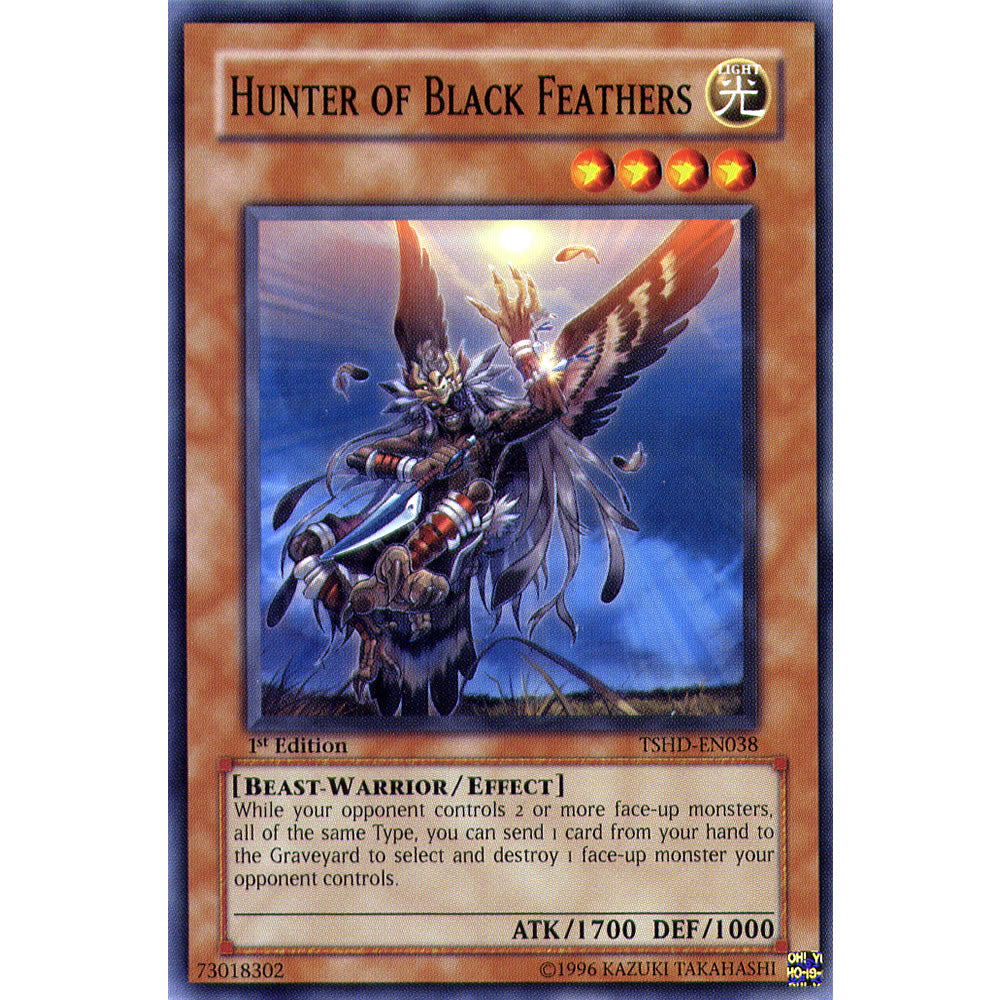 Hunter Of Black Feathers TSHD-EN038 Yu-Gi-Oh! Card from the The Shining Darkness Set