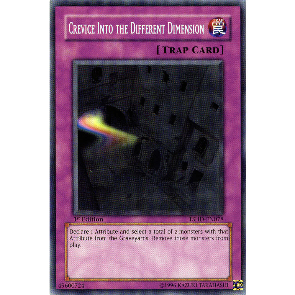 Crevice Into The Different Dimension TSHD-EN078 Yu-Gi-Oh! Card from the The Shining Darkness Set