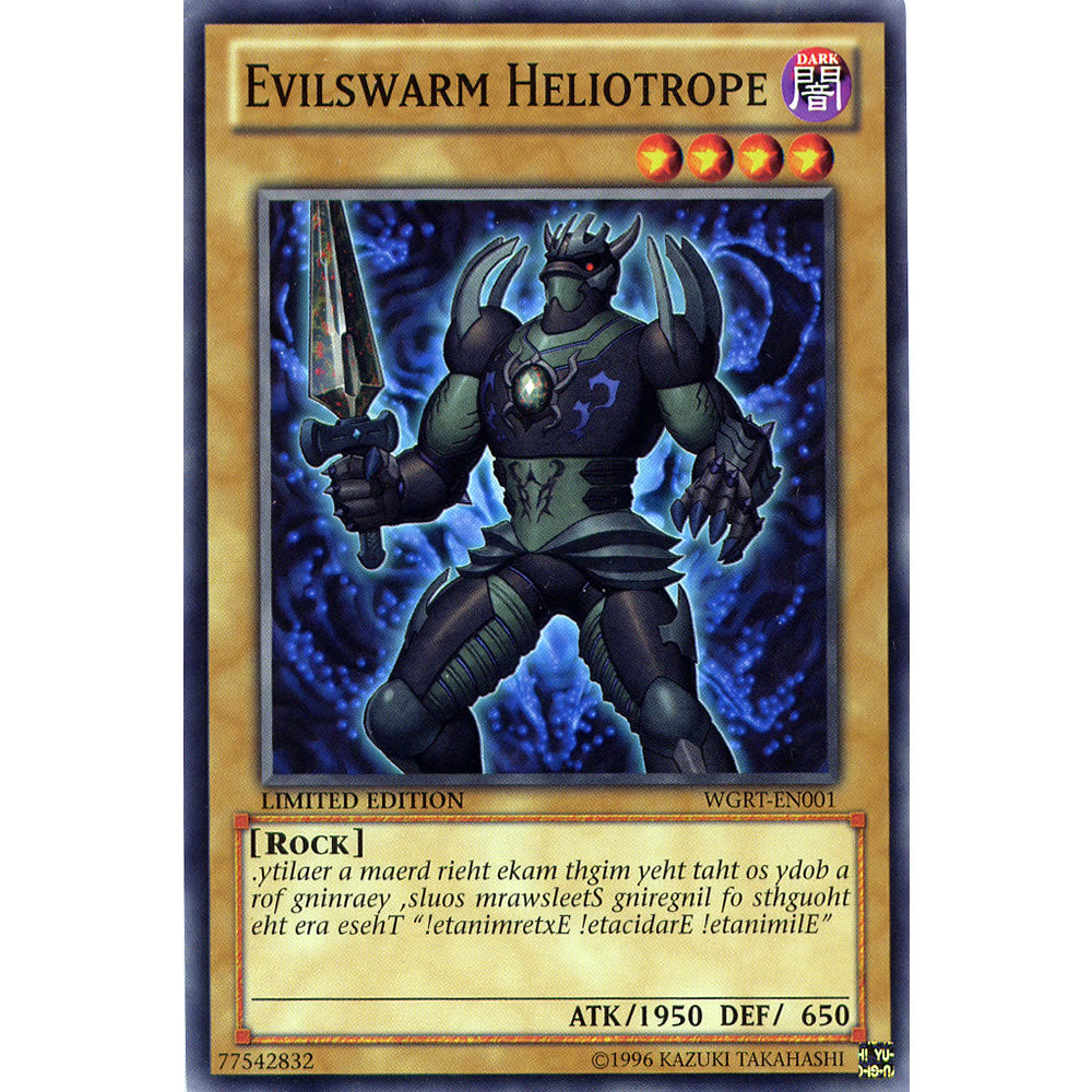 Evilswarm Heliotrope WGRT-EN001 Yu-Gi-Oh! Card from the War of the Giants Reinforcements Set