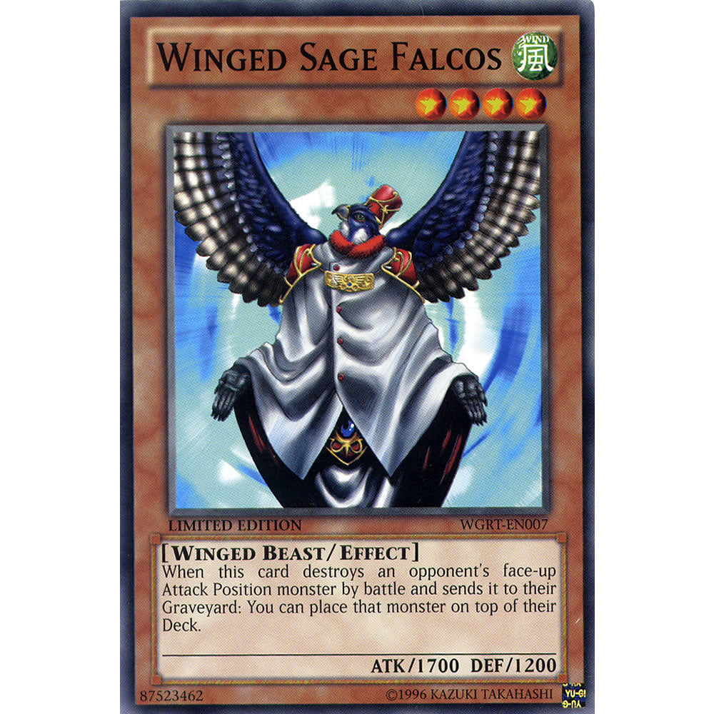 Winged Sage Falcos WGRT-EN007 Yu-Gi-Oh! Card from the War of the Giants Reinforcements Set