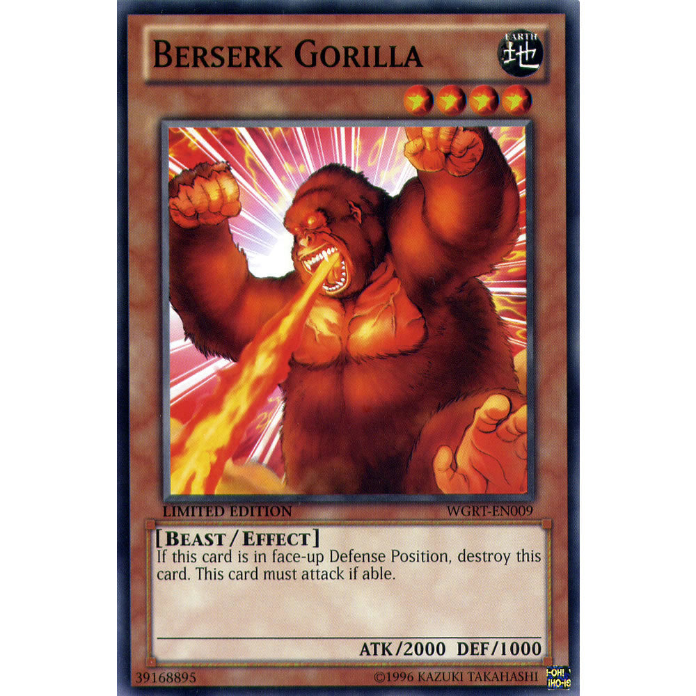 Berserk Gorilla WGRT-EN009 Yu-Gi-Oh! Card from the War of the Giants Reinforcements Set
