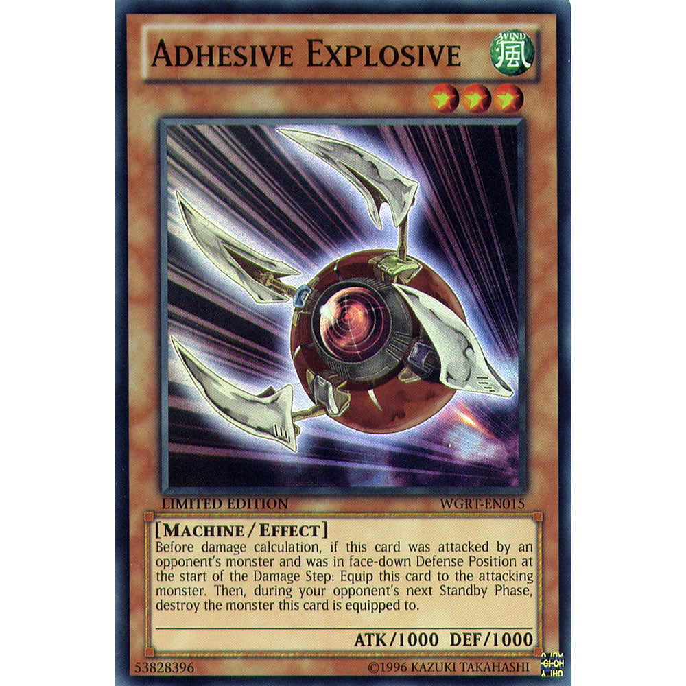 Adhesive Explosive WGRT-EN015 Yu-Gi-Oh! Card from the War of the Giants Reinforcements Set