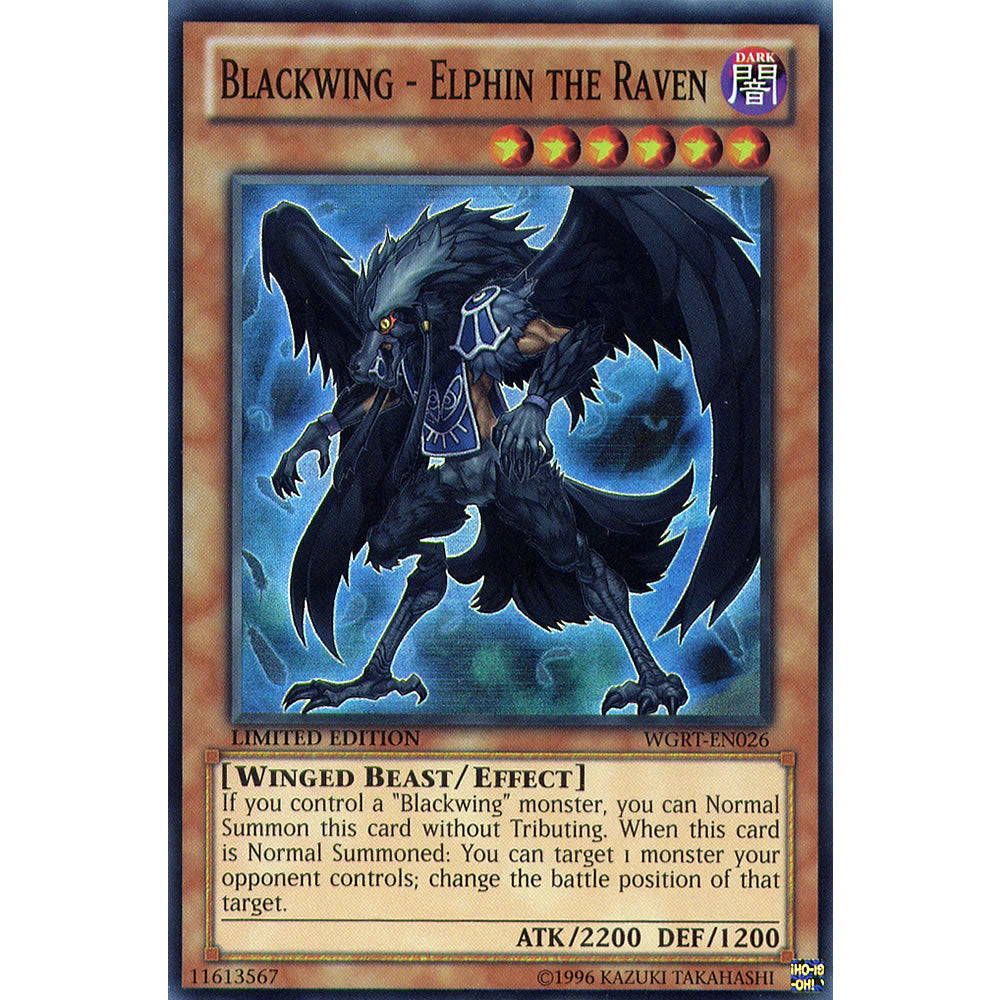 Blackwing - Elphin The Raven WGRT-EN026 Yu-Gi-Oh! Card from the War of the Giants Reinforcements Set