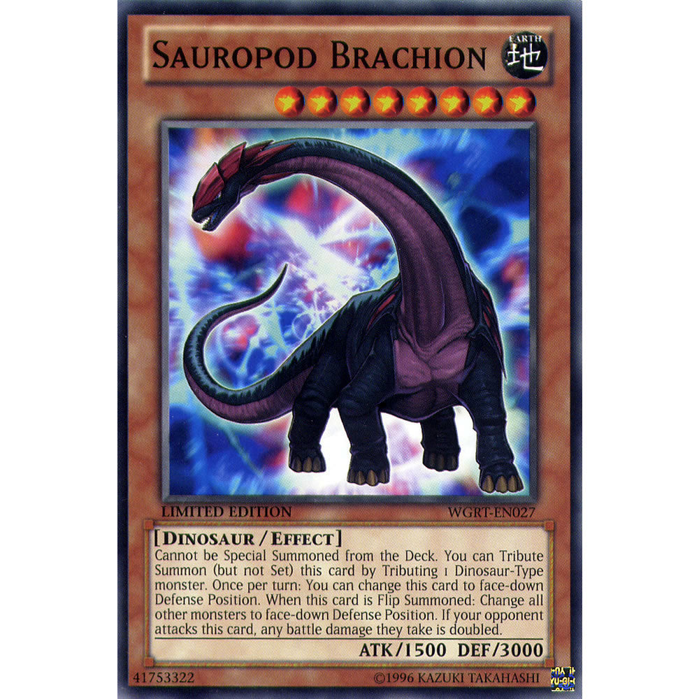 Sauropod Brachion WGRT-EN027 Yu-Gi-Oh! Card from the War of the Giants Reinforcements Set