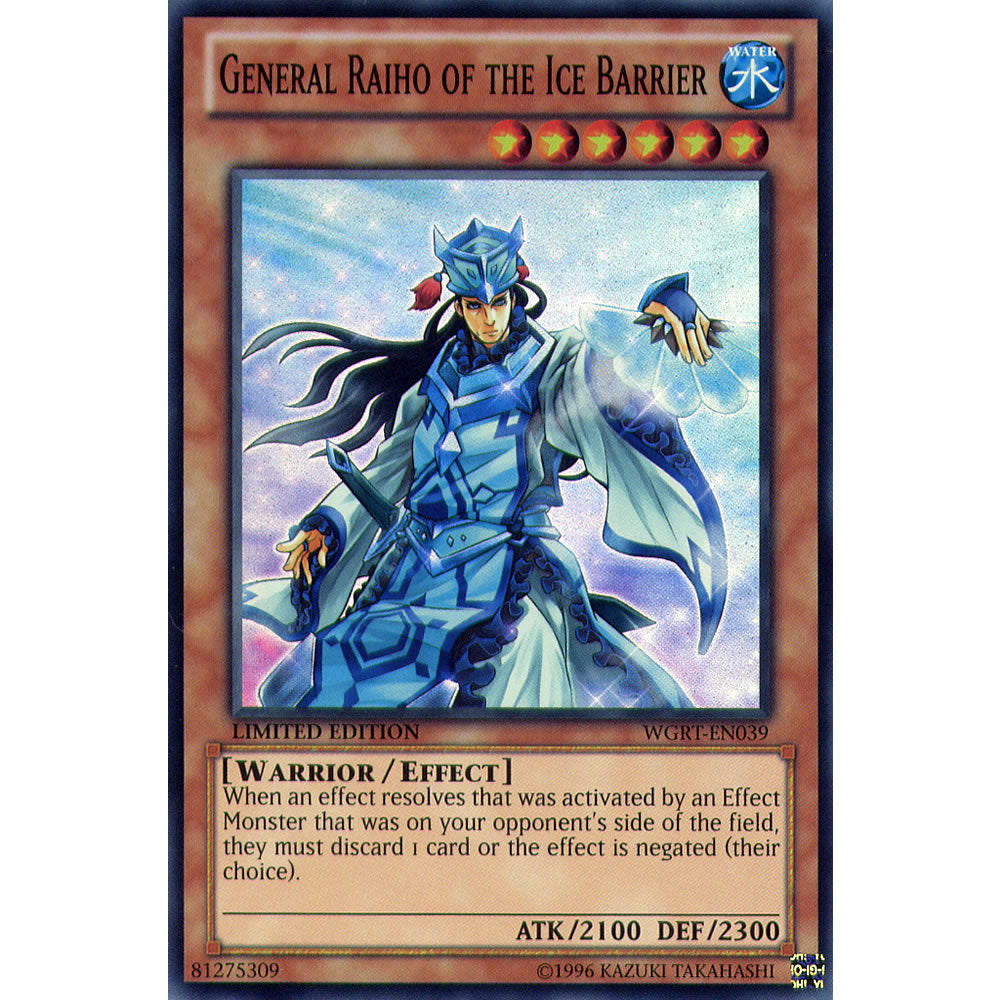 General Raiho Of The Ice Barrier WGRT-EN039 Yu-Gi-Oh! Card from the War of the Giants Reinforcements Set