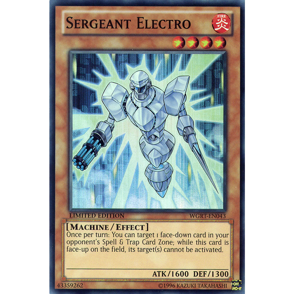 Sergeant Electro WGRT-EN043 Yu-Gi-Oh! Card from the War of the Giants Reinforcements Set