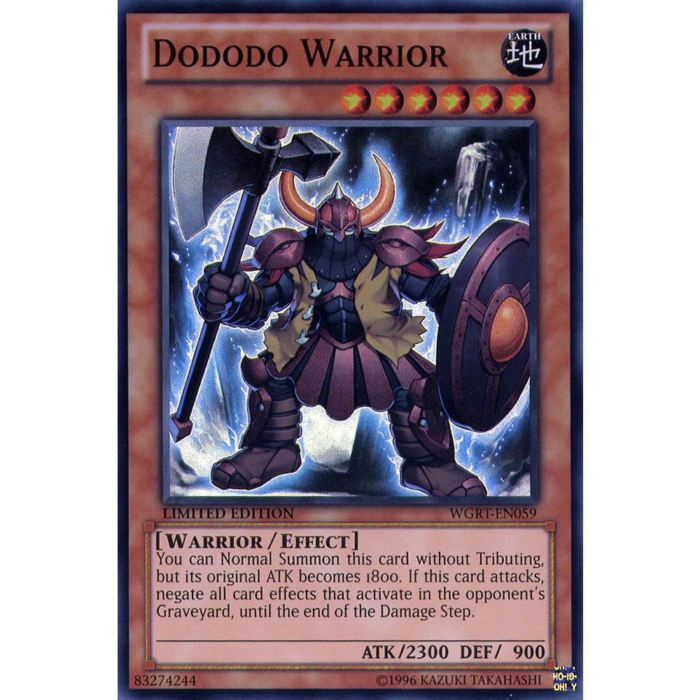 Dododo Warrior WGRT-EN059 Yu-Gi-Oh! Card from the War of the Giants Reinforcements Set