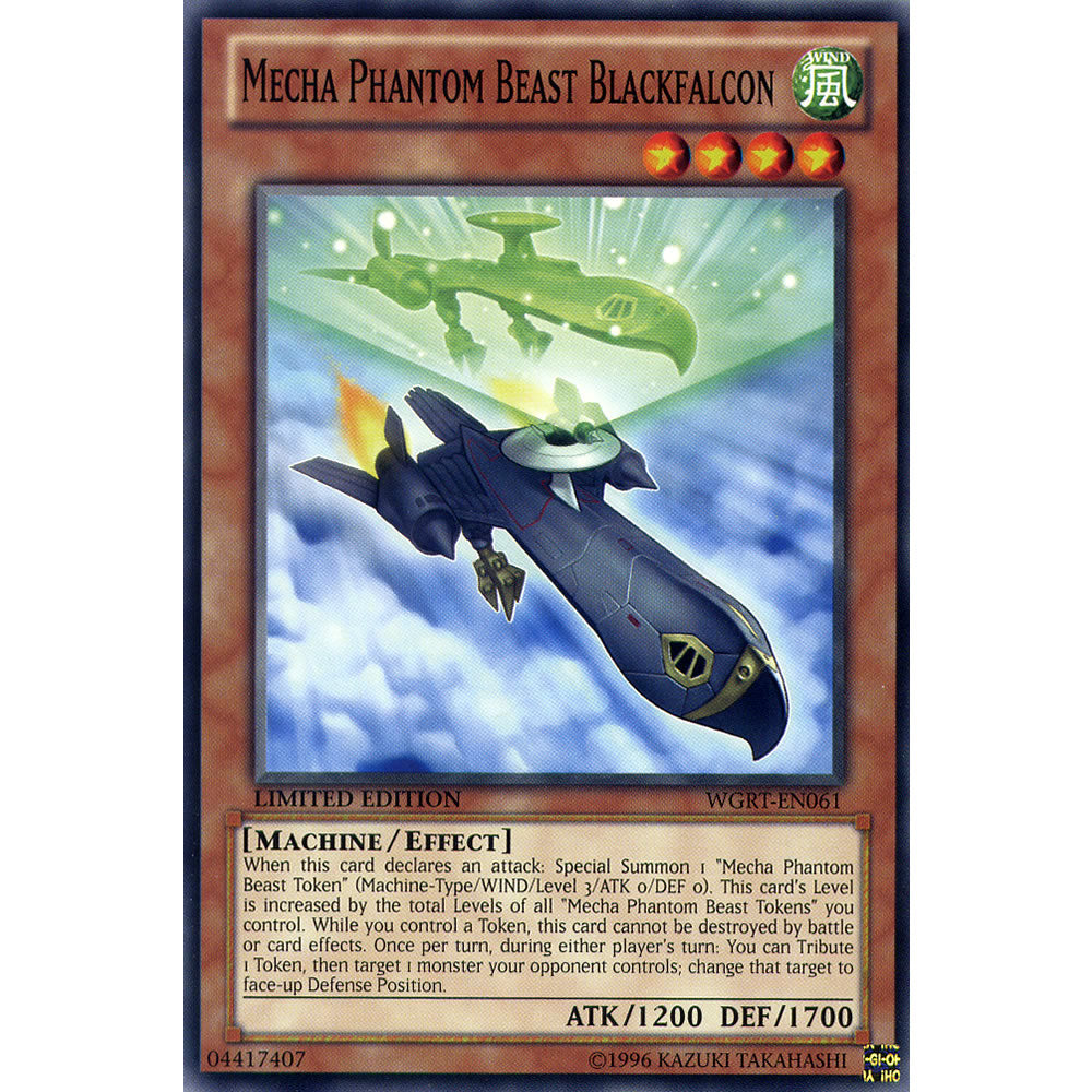 Mecha Phantom Beast Blackfalcon WGRT-EN061 Yu-Gi-Oh! Card from the War of the Giants Reinforcements Set