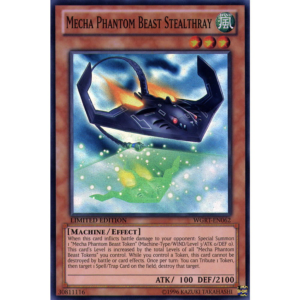 Mecha Phantom Beast Stealthray WGRT-EN062 Yu-Gi-Oh! Card from the War of the Giants Reinforcements Set