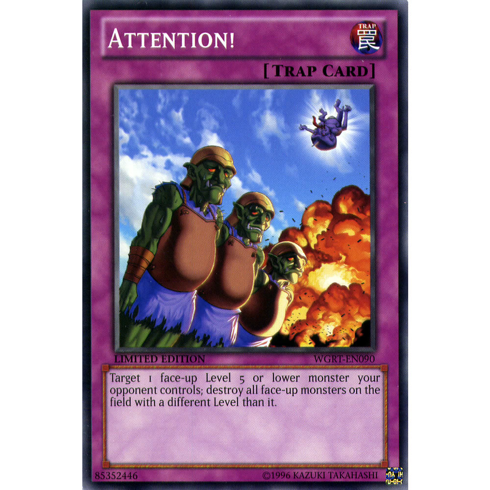 Attention! WGRT-EN090 Yu-Gi-Oh! Card from the War of the Giants Reinforcements Set