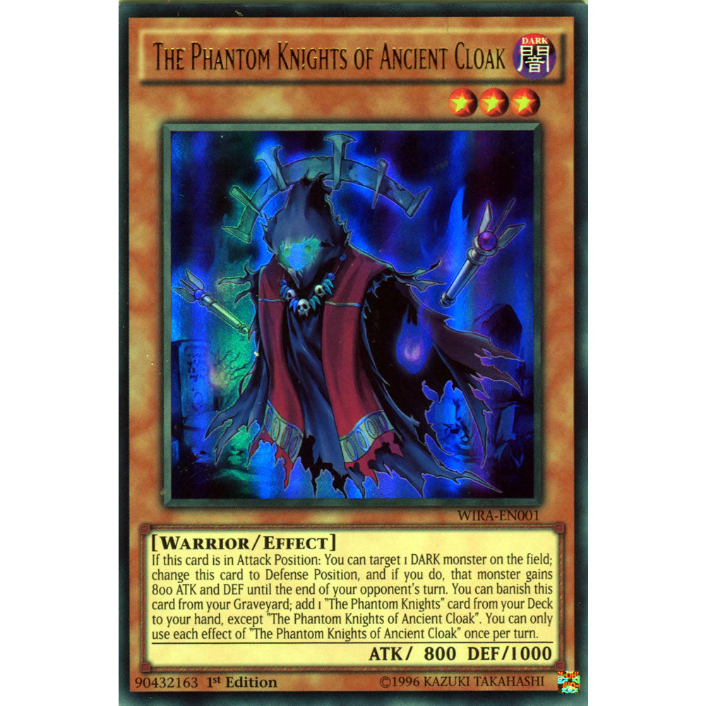 The Phantom Knights of Ancient Cloak WIRA-EN001 Yu-Gi-Oh! Card from the Wing Raiders Set
